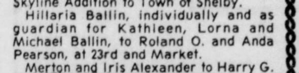 Property transfer notice in LaCrosse Tribune dated 9/10/1972